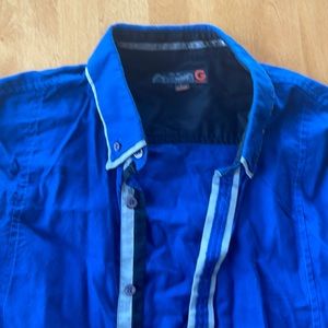 Button up blue shirt s*slim fit*